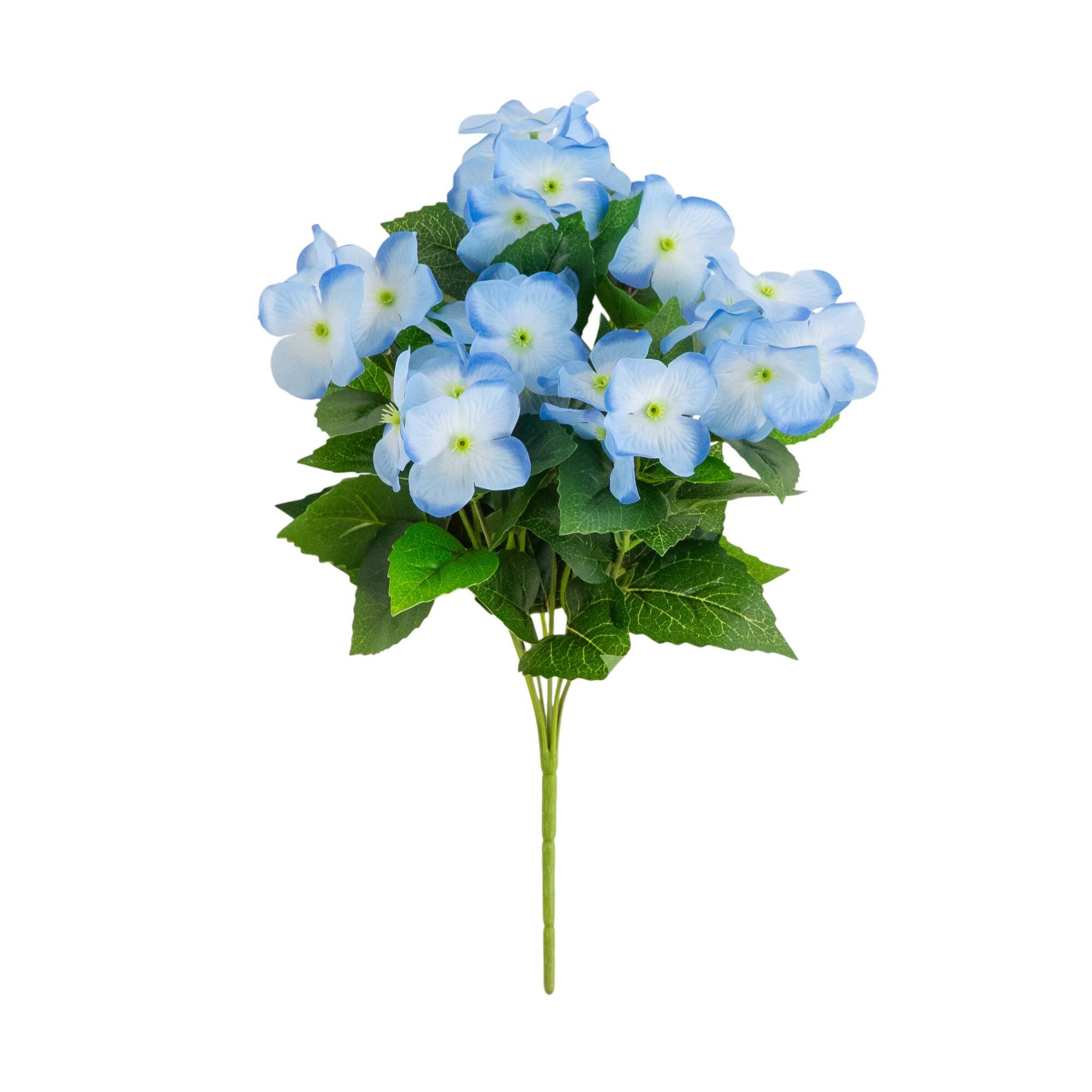 14" UV Resistant Artificial Hydrangea Bushes